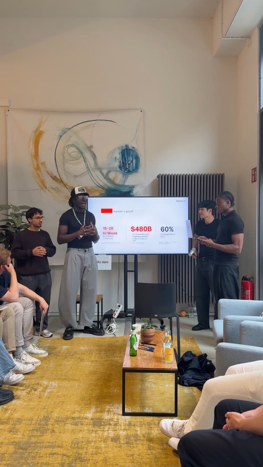 Der Pitch: unsere Idee live vorgestellt